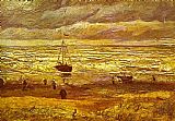 Beach with Figures and Sea with a Ship